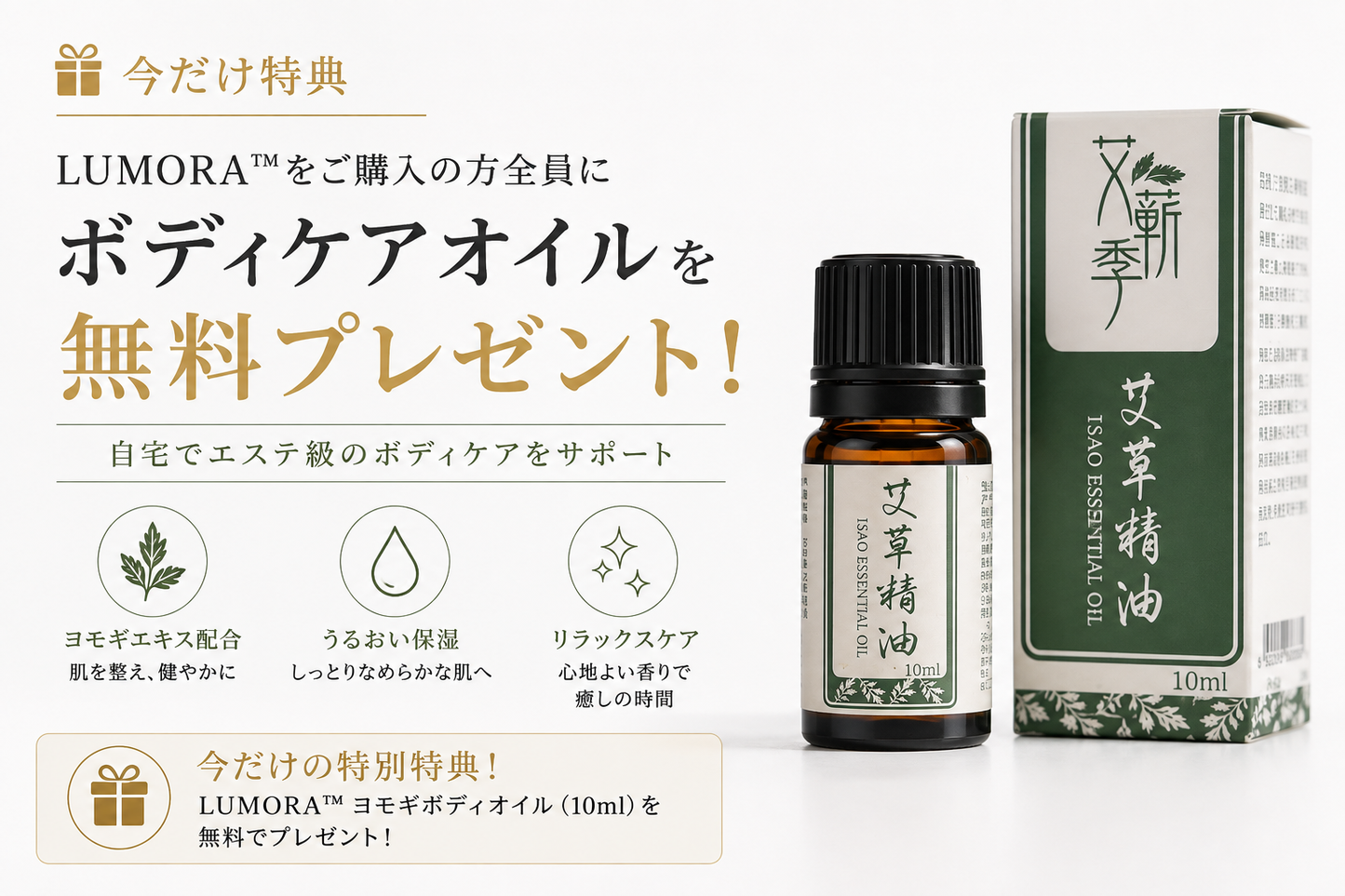 LUMORA™ ヨモギボディオイル 10ml